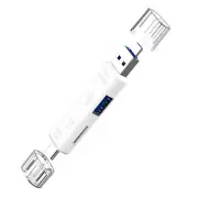 1Pack USB / USB Type C / 3.1 Micro-USB External Micro SD Card Reader OTG Adapter