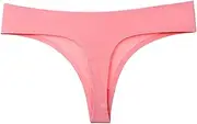 [WEJUN] Women's Thong Panties - 2Pcs Low Waist Sexy Thongs Silk Satin Plus Size Panties Seamless Fashion Underwear G-Strings Lingerie T-Back,C,XL