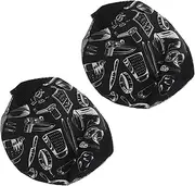 [BESPORTBLE] 2Pcs Chef Beret Hat Breathable Cooking Caps for Restaurant Uniforms Comfortable Cook Hats for Kitchen Staff Stylish Waiter Berets for Catering and Barbecue Black