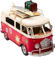 [YCHTEWY] Iron Classic Car Model Collectible Vehicle Decoration, Metal Truck Christmas Decor ，Unique Blend of Vintage, Rustic, Farmhouse Truck Decor for Table Top Decor. (D)