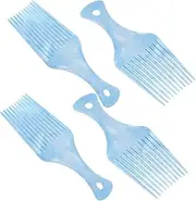 Gogogmee Men's Styling Picks 4pcs Wide Tooth Plastic Hair Combs for Curly Hair Parting and Styling