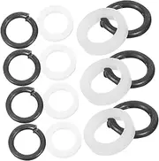 JEWEDECO Enhance Guitar Performance 48pcs Guitar Spacer Lock Bass Protector and Strap Pads Accessory Pack