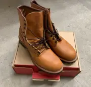 NOS NEW! Red Wing 899 Vibram Lug Leather Logger Work Boots Size US 14 *USA MADE*