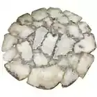 White agate coffee table top, agate stone center table top agate round table top