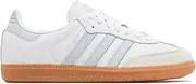 [adidas] Performance Men's Samba Classic Indoor Soccer Shoe, White Halo Blue Gum, 11.5
