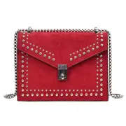 Scrub Small Shoulder Messenger Bags For Women Chain Rivet Lock Crossbody Bag Female Travel Mini Bags