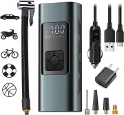 140psi 12v Tyre Inflator Portable Air Compressor, cars, bikes Cordless 6000mAh
