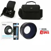58MM FISHEYE LENS +MACRO LENS + CARRYING BAG CASE FOR CANON EOS REBEL T3 T3I T5