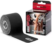 RockTape Go Standard Adhesive Pre-Cut Kinesiology Tape, Black