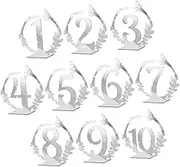 LALADEFIEE 10pcs Elegant Table Number Stands for Weddings Events Table Number Cards Classy Centerpiece Decorations for Parties and Gatherings