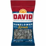 DAVID Roasted and Salted Original Sunflower Kernels, 3.75 oz, [1-Bag]