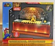 Nintendo Super Mario Deluxe Bowser Battle Playset with Lights and Sounds READ