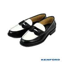 在飛比找momo購物網優惠-【KENFORD】日系雙色便士樂福鞋 黑白色(K201-BW