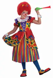 Clown Princess Circus Funny Dress Up Girls Costume