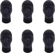 jingfei 6X Male Foam Mannequin Manikin Model Wigs Glasses Cap Display Stand Black