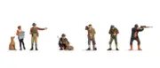 Noch 15059 Hunters, Foresters And Dogs (Pk6) Figures Set HO OO Gauge
