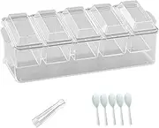 Generic ICE Cooled 5 Compartment Condiment Condiment Container Tray to Serve Fruits