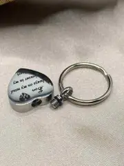 Urn keychain for human ashes - ashes memorial son - sympathy gift - ash locket