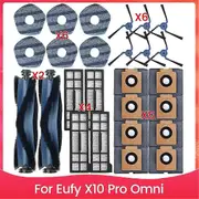 For Eufy X10 Pro Omni Robot Vacuum Parts Main Roller Side Brush Filter Mop Cloth Dust Bags Accessori As Shown