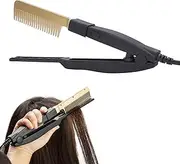2 in 1 Straightener, Fast Heated Comb for Wet Dry Use, Multifunctional Straightening Comb for Women Styling, Plug and Play (AU)