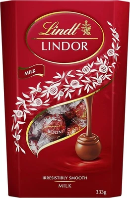Lindt Lindor Milk Chocolate Truffles Cornet Box 333g