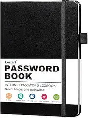 Password Book with Alphabetical Tabs - Internet Address & Password Keeper Logbook, Hardcover Password Notebook for Password Organization