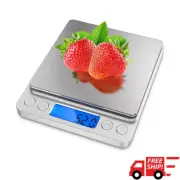 Portable 3000g x 0.1g Digital LCD Scale Jewelry Kitchen Food Weighing