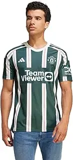 [adidas] Manchester United 23/24 Away Jersey - Classic Vertical Stripes, Moisture-Absorbing AEROREADY, Embroidered Club Badge