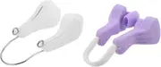 Beavorty Nose Shaper Lifter Clip Corrector for Crooked Nose Nighttime Sleep Aid 2 Pcs Set White and Purple