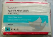 Cardinal Health Quilted Adult Briefs Wings Plus Medium 32 -44 (12-pk x 2) (24)