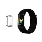 For Fitbit Charge 5 Case + Watch Band Soft Woven Nylon Hook and Loop Strap
