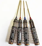 Caruner RC Model Car Hex Screwdrivers 1.5mm 2.0mm 2.5mm 3.0mm Tiny Head Hexgonal Screwdriver RC Repair Tool Kit