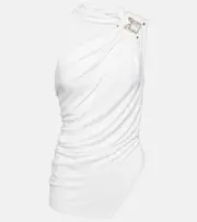 [Christopher Esber] Christopher Esber Bezel Quartz draped top AU 12 white