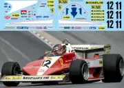 1/12 Decals for Ferrari 312T3 Villeneuve Reuteman TB Decal TBD529