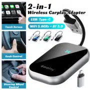 2 in 1 Auto Adapter WiFi Bluetooth Carplay & Android Converts Wired to wireless