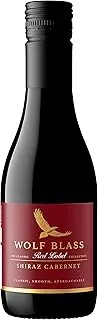 Wolf Blass Red Label Shiraz Cabernet Wine Single Serve Format Red Wine 187 ml (Case of 24)