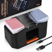 Nileole 2 Decks Quiet Card Shuffler, Automatic 2000 MAh Rechargeable Electric Shuffler, Playing Cards, Texas Hold'em, Poker, Home Card Games, Blackjack