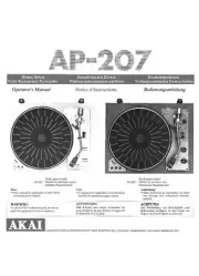Akai AP-207 Turntable Owners Instruction Manual