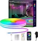 Neon Rope Lights, 16.4FT RGB LED Strip Lights App Control,Ir Remote
