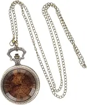 [Holibanna] Men's Pocket Watches Vintage Watch Women Vintage Pocket Watches Retro Pocket Watches for Men with Chains Stainless Steel