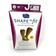 Shape to Fit Black Compression Socks Women 20-30mm/hg Footed XL Surgical Health