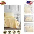 Luxury 400 Thread Count Cotton Percale 4-Piece Sheet Set, Queen in Light Yellow
