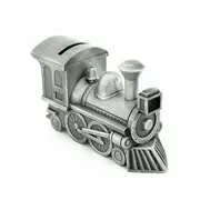 Baby Money Box Pewter Silver Gift Train Christening Newborn Shower Keepsake