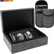 Faraday Box & 2 Dual-Layer Pouches Value Bundle, Car Key Signal Blocker Box, Key