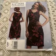 Vogue V1303 Kay Unger Misses Lined Fitted Dress Sewing Pattern Sz 8 -16 Uncut FF