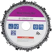 Yakamoz Chainsaw Disc, 5 Inch Angle Grinder Disc Chain Plate Arbor Wood Carving Disc Chainsaw Cutter Tool for 125mm Angle Grinder 丨14 Teeth 7/8 Inch