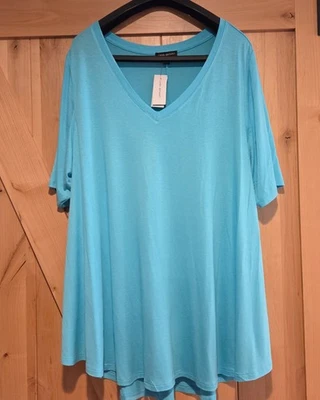 New! Lane Bryant "The Swing Collection" Blue V Neck Tunic Size 18/20