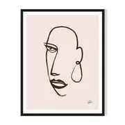 Kalifa 2 Framed Printed Wall Art - Black