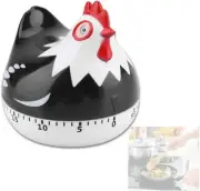 Kitchen Timer, Chicken Pattern Countdown Reminder for Cooking Baking (Black)
