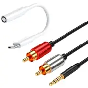 Professional Series Type C to 3.5mm Jack Audio Adapter RCA Cable f OnePlus 9 Pro